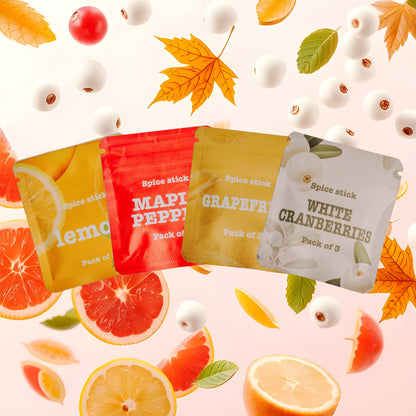 Jaukto garšu komplekts – Maple Pepper, Grapefruit, Lemon un White Cranberry